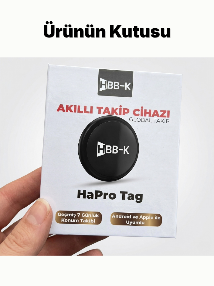 HBB-K HaPro Tag for company vehicles, black plastic tag with HBB-K logo, used for vehicle identification and branding.