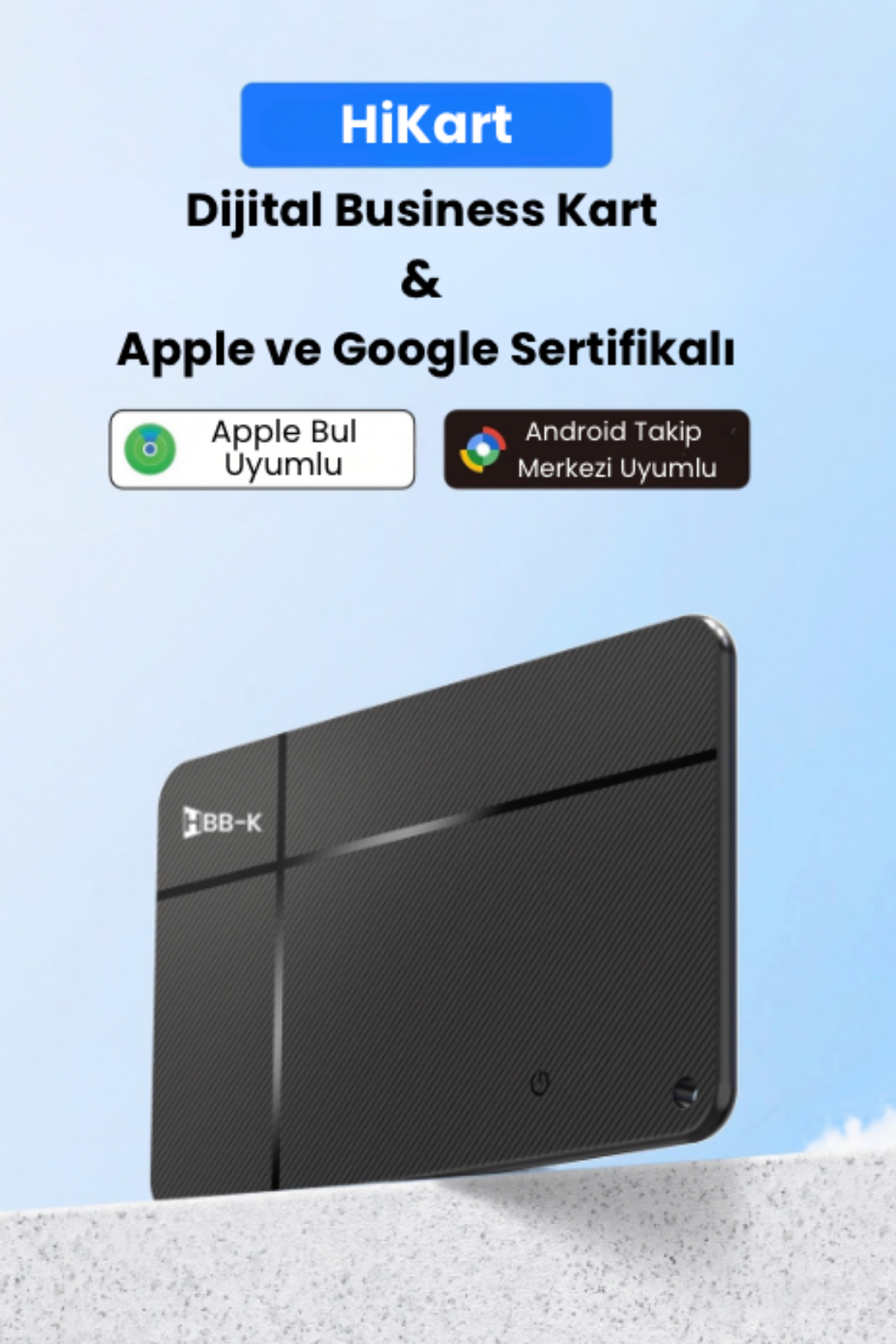 HBB-K Hi Kart Takip Cihazı  & Dijital Kartvizit  Siyah