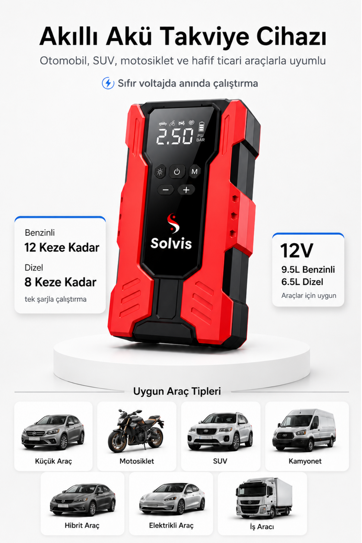 Solvis 4'ü 1 Arada Kırmızı
