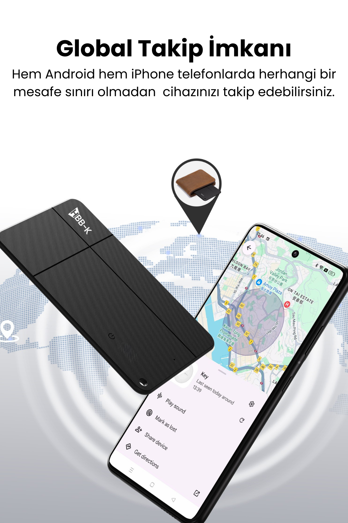 HBB-K Hi Kart Takip Cihazı  & Dijital Kartvizit  Siyah