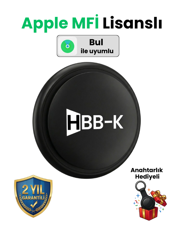 HBB-K Basic Tag Takip Cihazı (Sadece Apple Uyumlu)