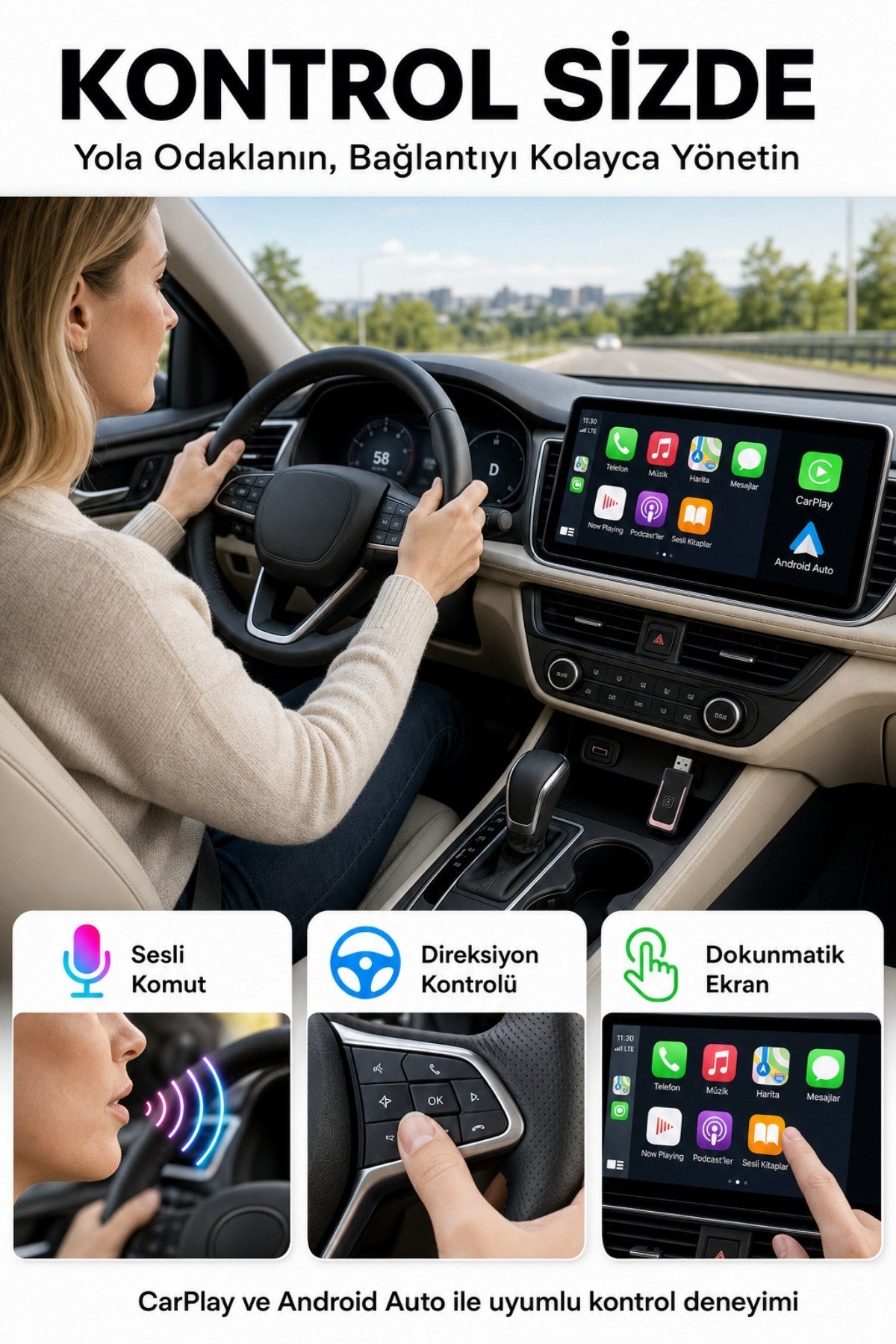 Kablosuz CarPlay Dönüştürücü