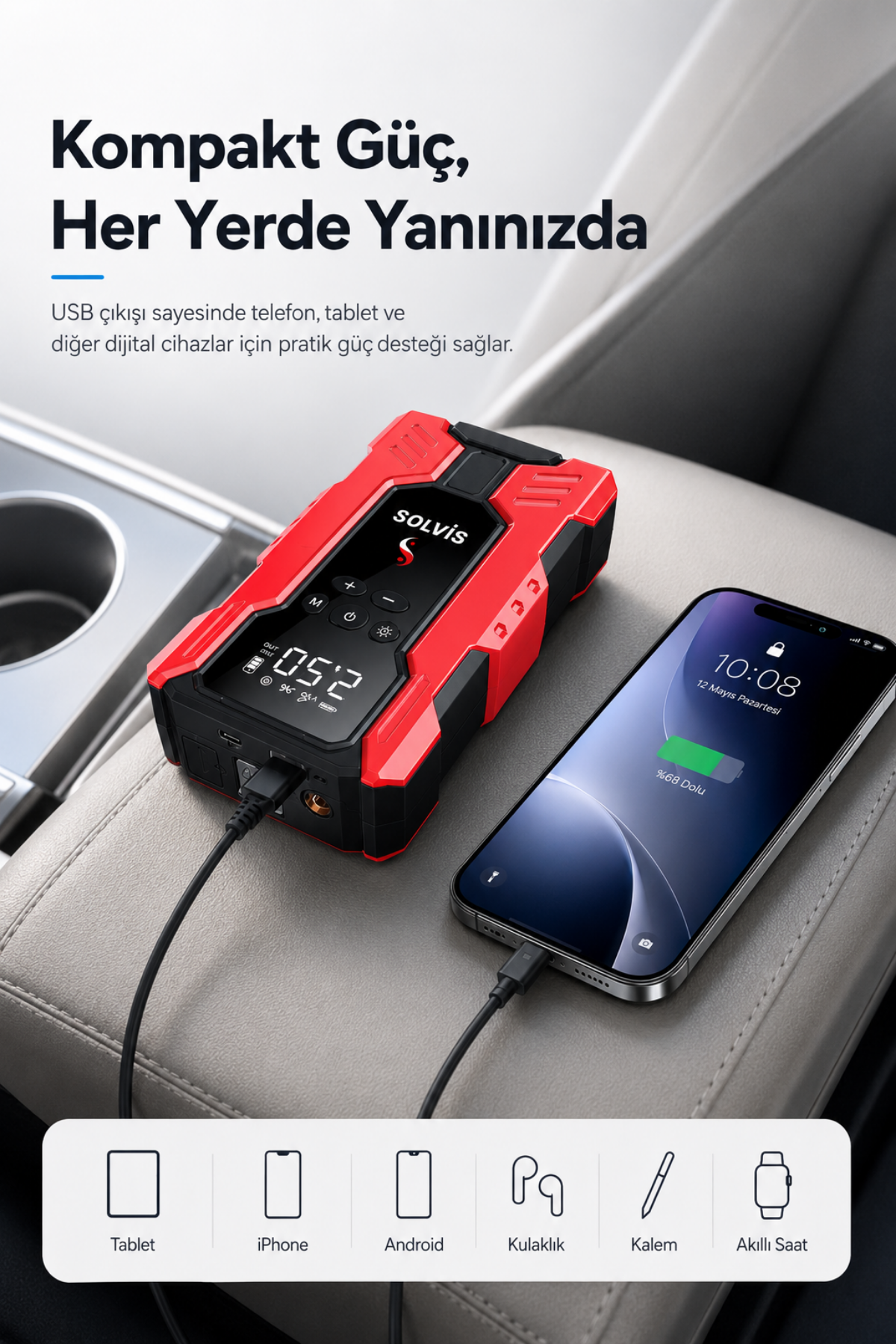 Solvis 4'ü 1 Arada Kırmızı