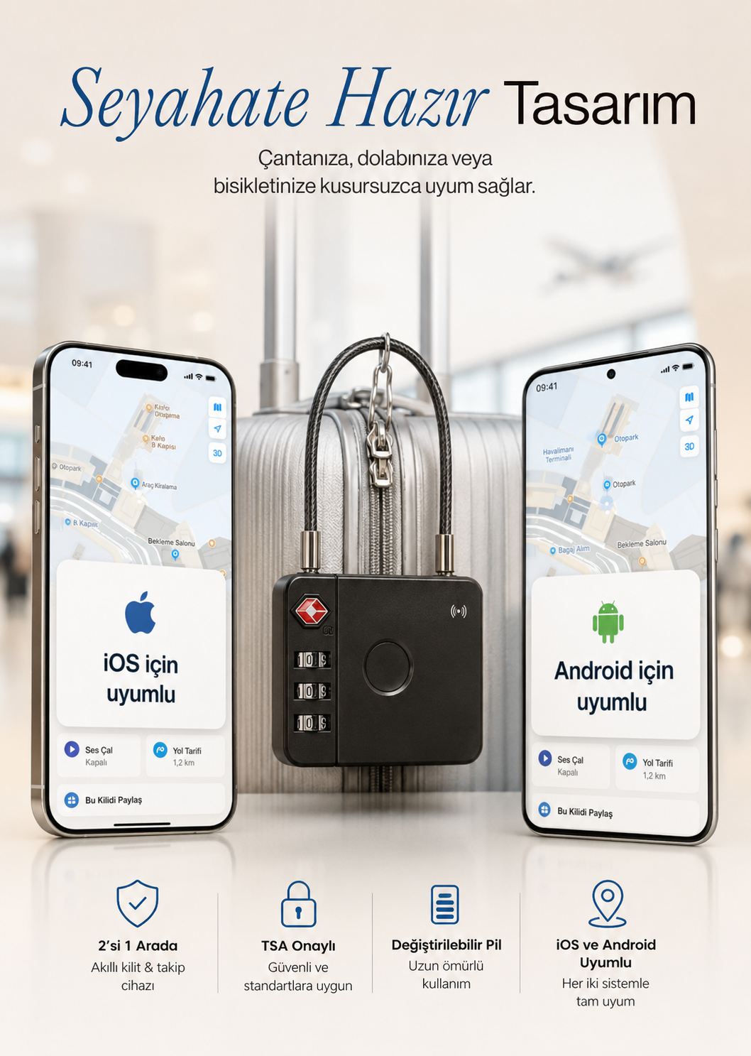 HBB-K Hi Kilit Takip Cihazı tracking device for vehicle security, shown in a close-up of the compact device with branding.