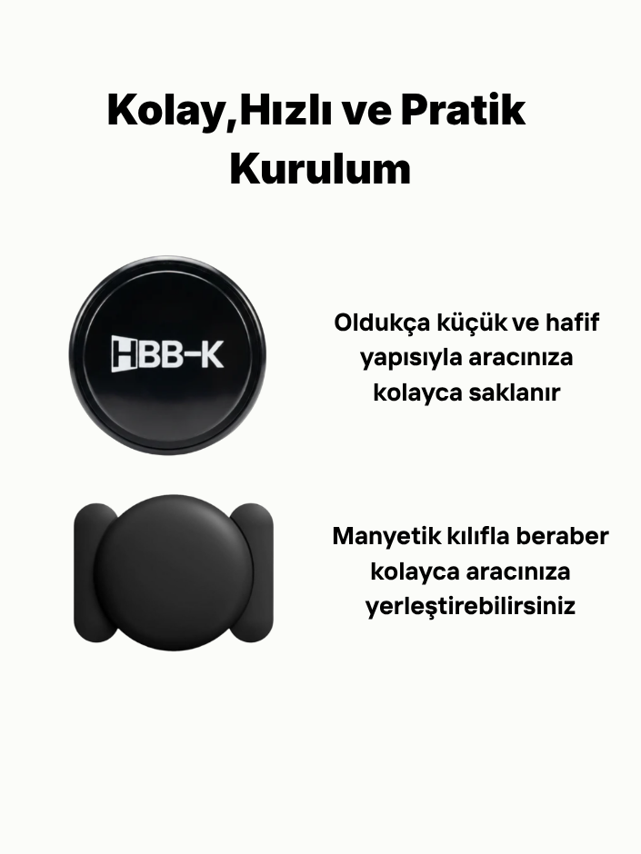 HBB-K HaPro Tag for company vehicles, black plastic tag with white printed text, used as vehicle identification or access tag.