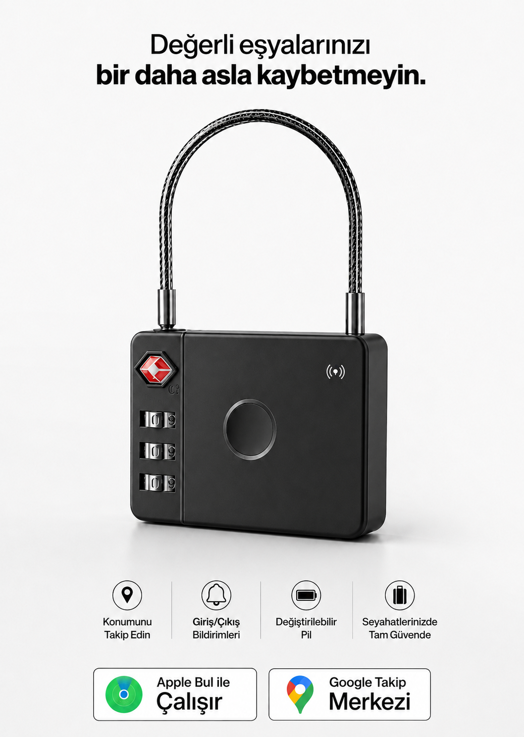 HBB-K Hi Kilit Takip Cihazı tracking device with compact design and digital display, used for security and monitoring.