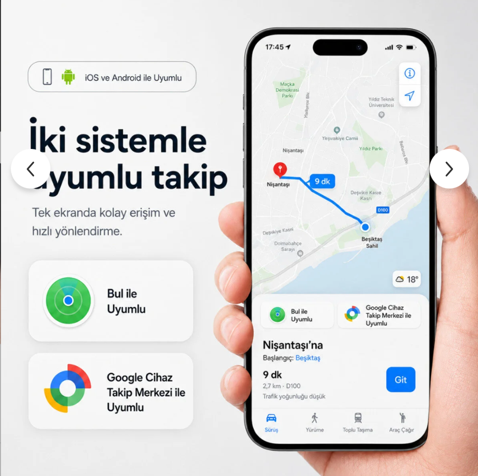 HBB-K Hi Kilit Takip Cihazı display showing tracking interface on a screen with device buttons and status indicators