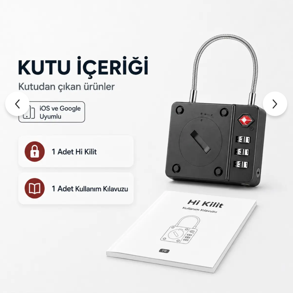 HBB-K Hi Kilit Valiz Takip Cihazı display showing GPS tracking interface on screen