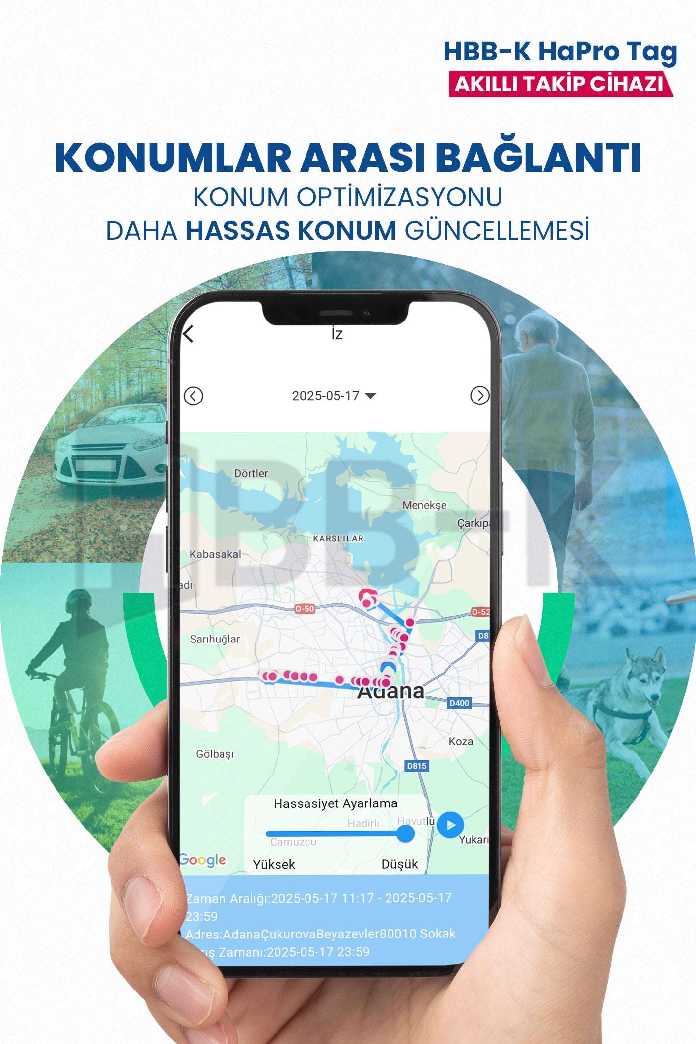 HBB-K HaPro Tag İOS & Android Uyumlu Airtag Akıllı Gps Takip Cihazı